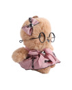 Trendy Glasses, Skirt, Teddy Bear Plush Keychain 13 cm